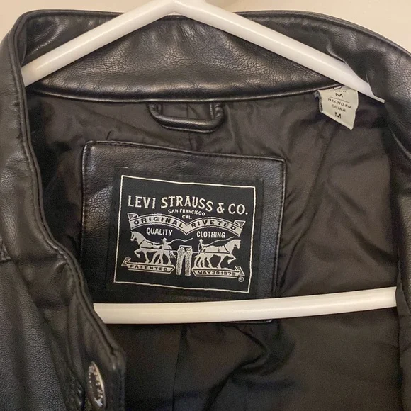 Levi's Black faux Leather Jacket - Picture 7 of 8
